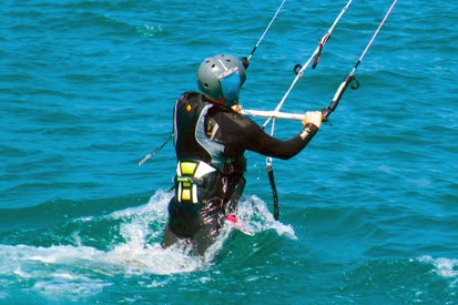 kitesurfing with protections