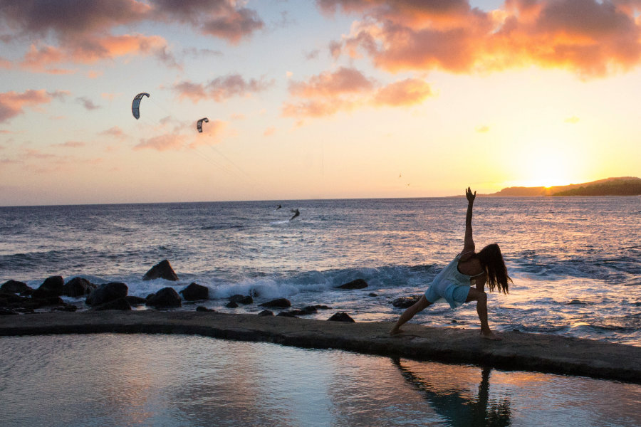 kitesurf and yoga