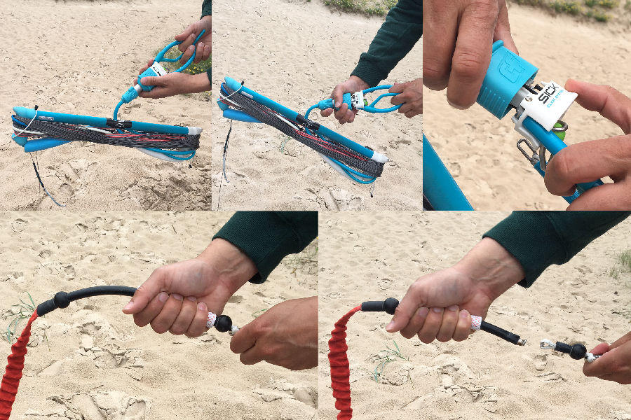 clean the quick release before starting a kitesurfing session