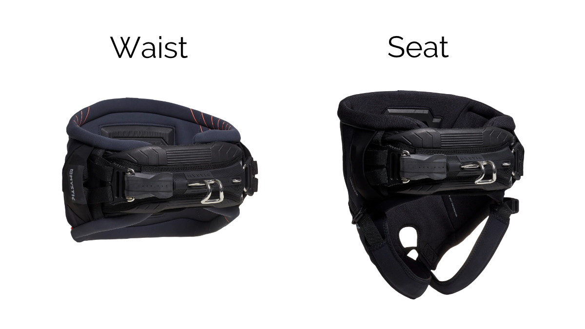 Seat and Waist kitesurfing harnesses