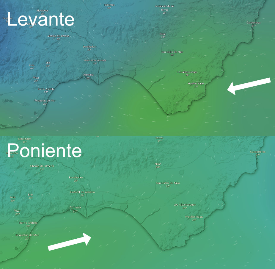 winds in east Andalicia