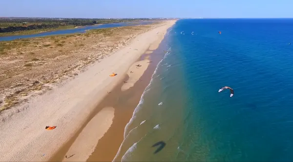 Cabanas de Tavira kitesurfing spot – beginner flat water