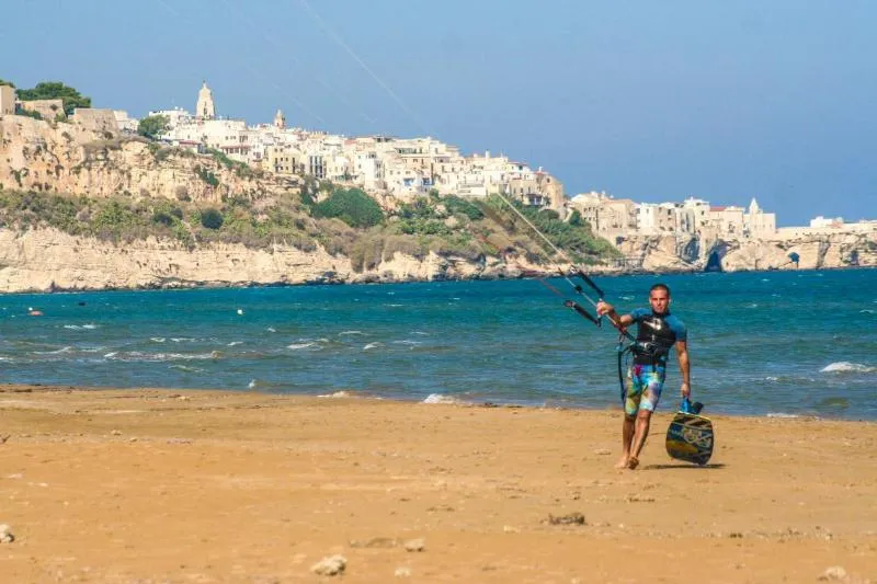 Vieste-San Lorenzo Beach kitesurfing spot – beginner flat water