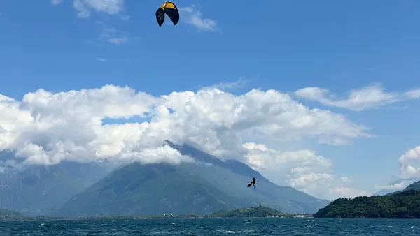 Lake Como kitesurfing spot – intermediate chop water