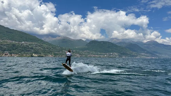 Lake Como kitesurfing spot – intermediate chop water