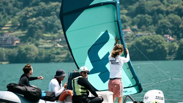 Lake Como kitesurfing spot – intermediate chop water
