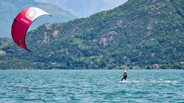 Lake Como kitesurfing spot – intermediate chop water