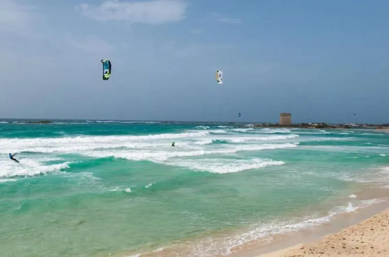 Porto Cesareo Lagoon kitesurfing spot – beginner chop water
