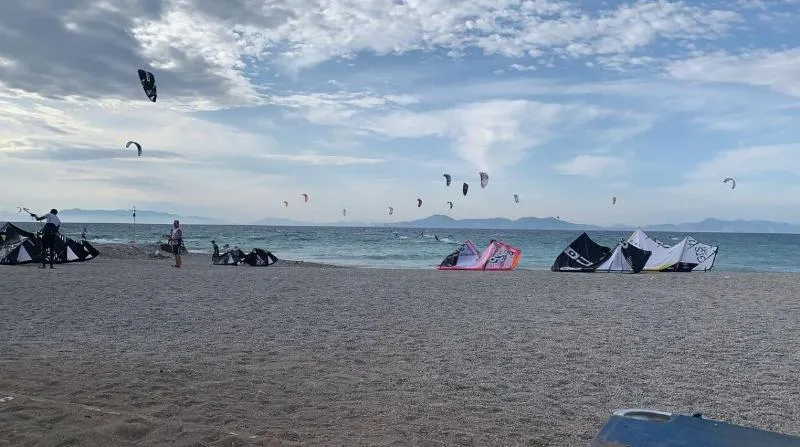 Theologos Rhodos kitesurfing spot – beginner flat water