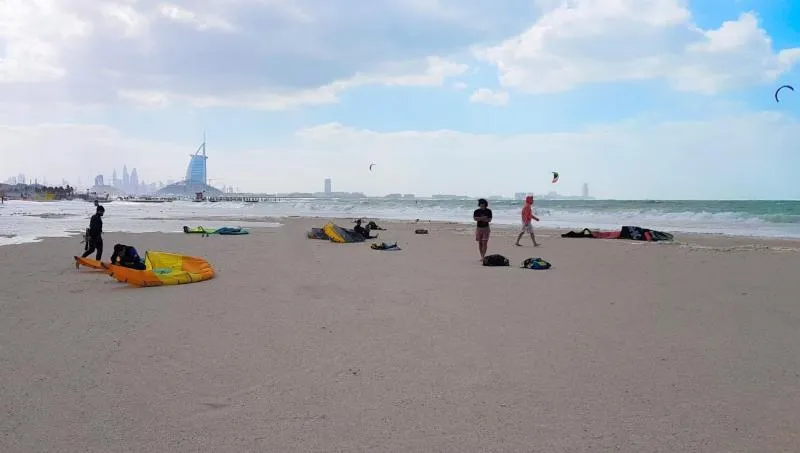 Kite Beach Dubai kitesurfing spot – beginner chop water