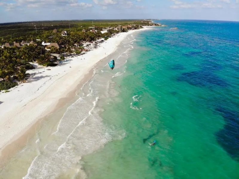 Tulum kitesurfing spot – intermediate chop water