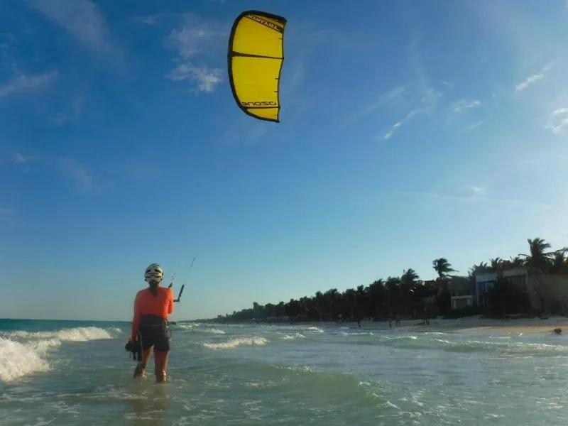 Tulum kitesurfing spot – intermediate chop water