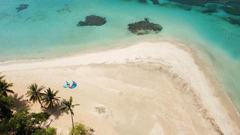 Las Terrenas Kite Beach kitesurfing spot – beginner flat water