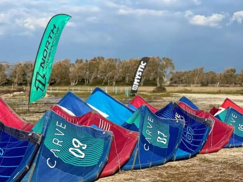 Zena Beach Sant Antioco lagoon kitesurfing spot – beginner flat water