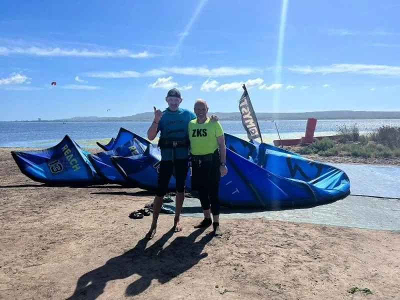 Zena Beach Sant Antioco lagoon kitesurfing spot – beginner flat water