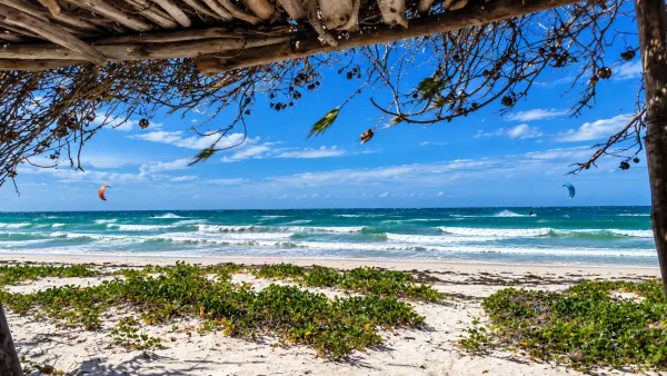 Kitesurfing in Bofa Beach, Kenya
