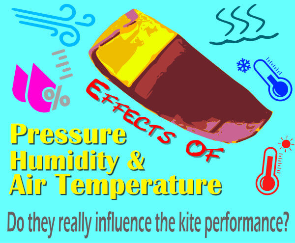 Effects of the air pressure, temperature and humidity in kitesurfing