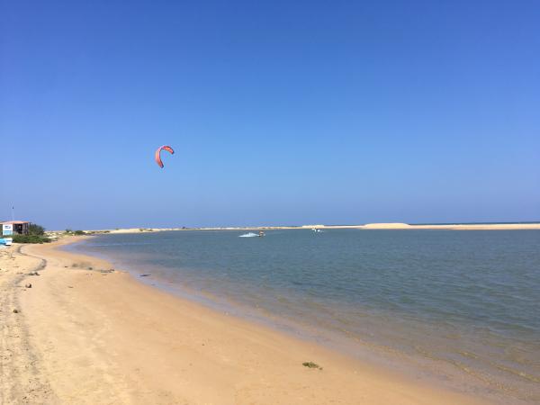 kitesurfing in Kalpitiya Small Lagoon